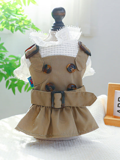 2437d09e35c14df39ccf8e98ce70aea8-Max Buckle Pet Trench Coat